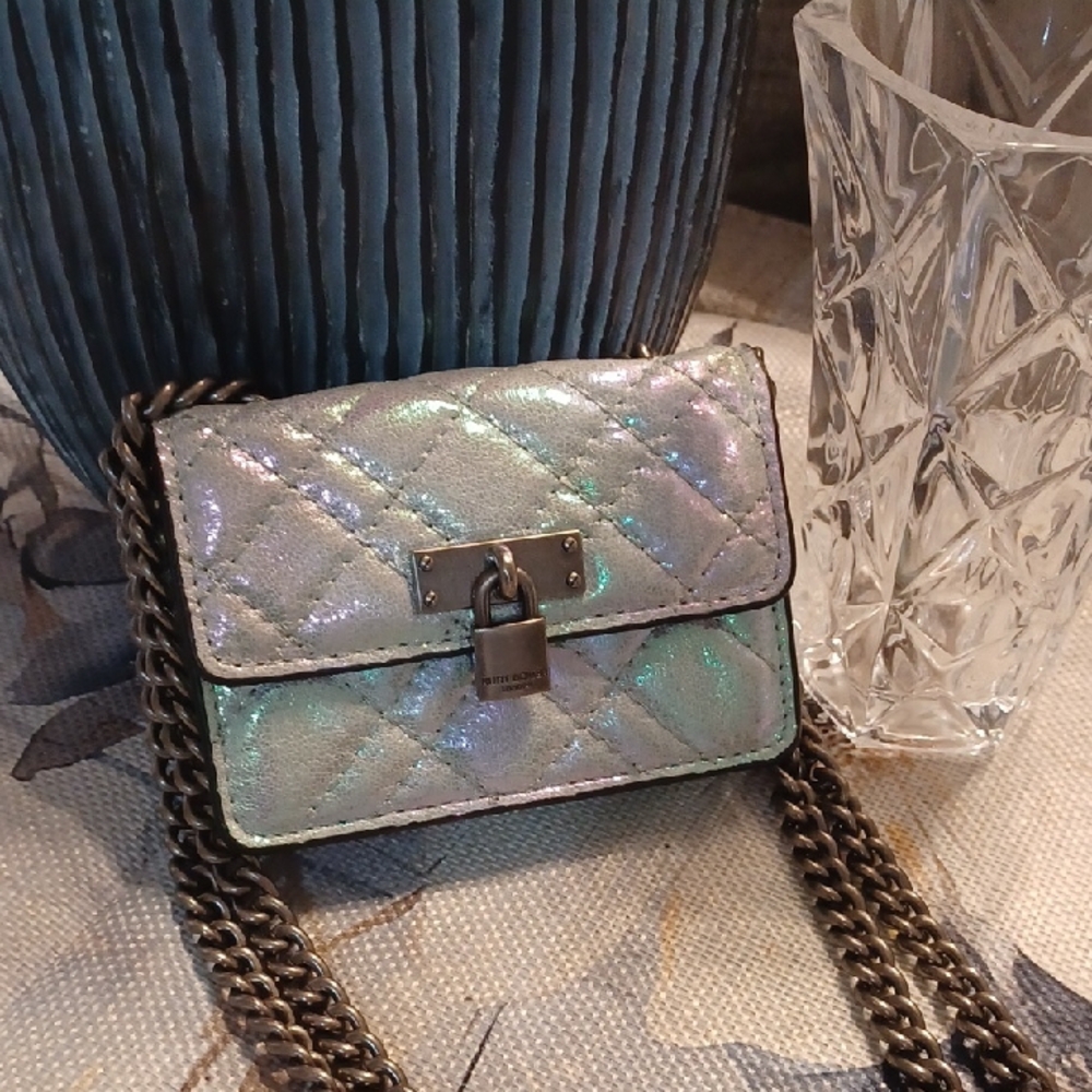 Kurt Geiger 'Micro' Iridescent Quilted Crossbody